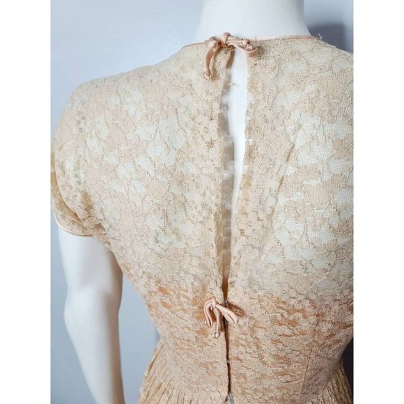 Vintage 1950s Lace Cocktail Dress US4P - Picture 9 of 11